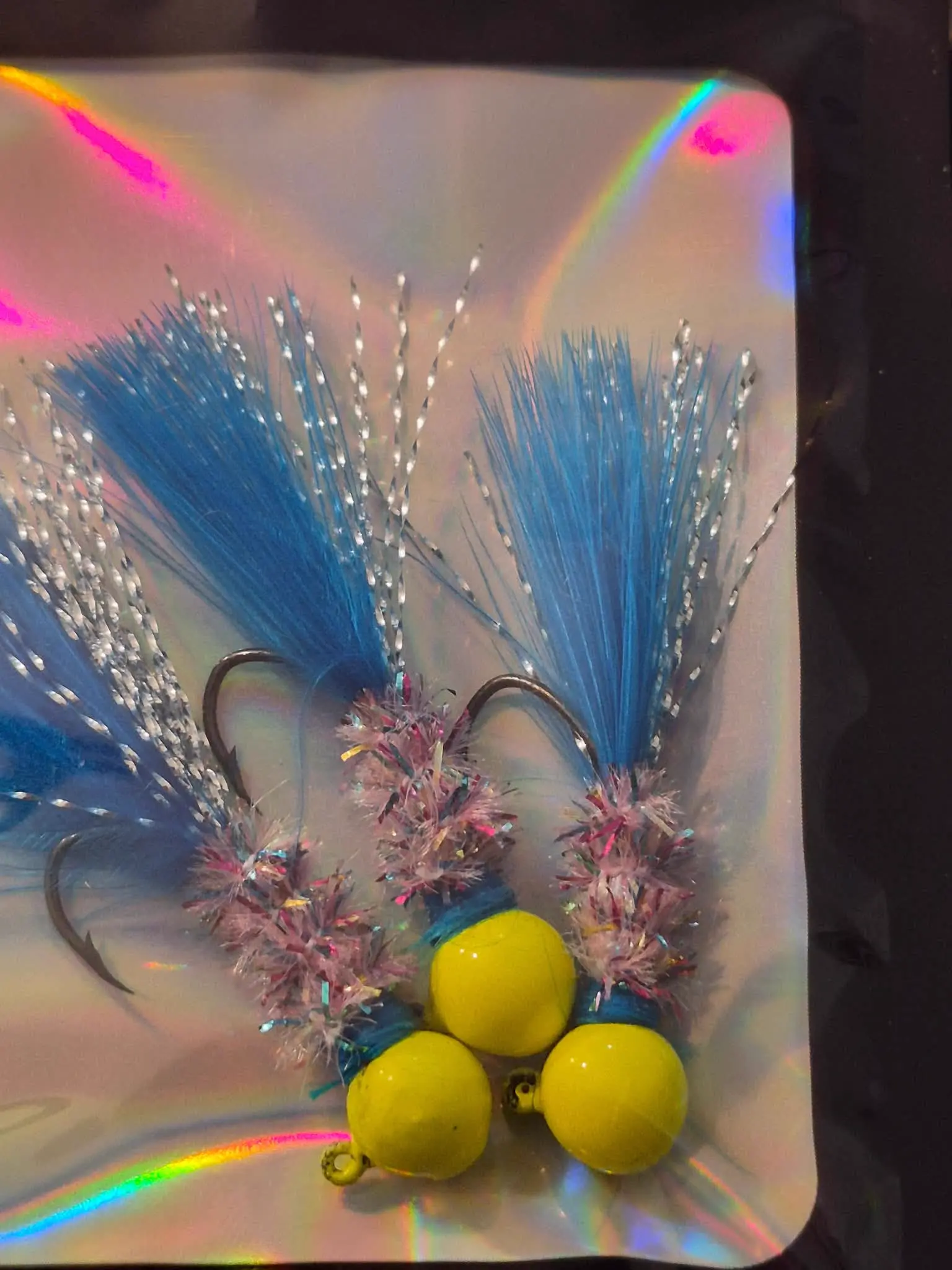 Cotton Candy jig — pink and blue fishing lure